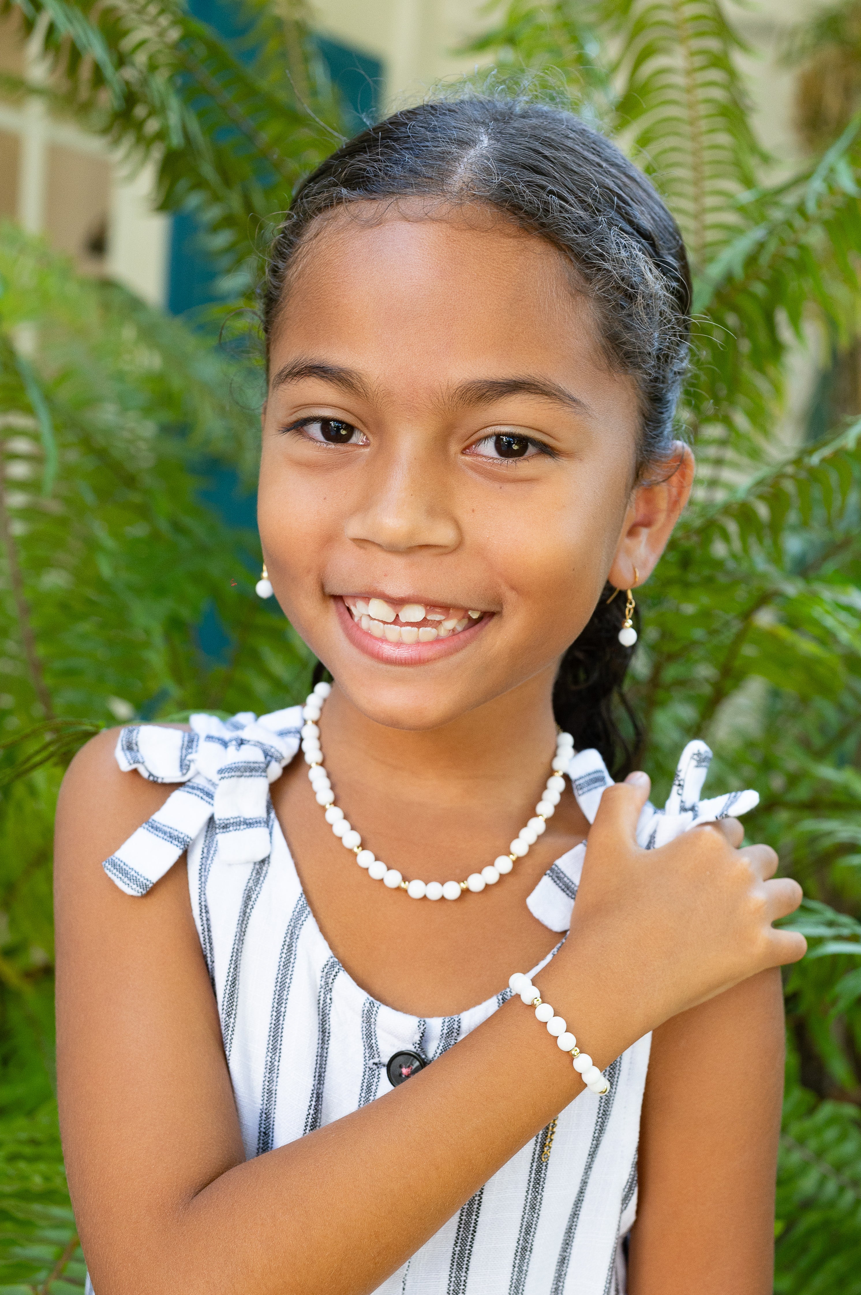 Collier enfant de Jade Blanc